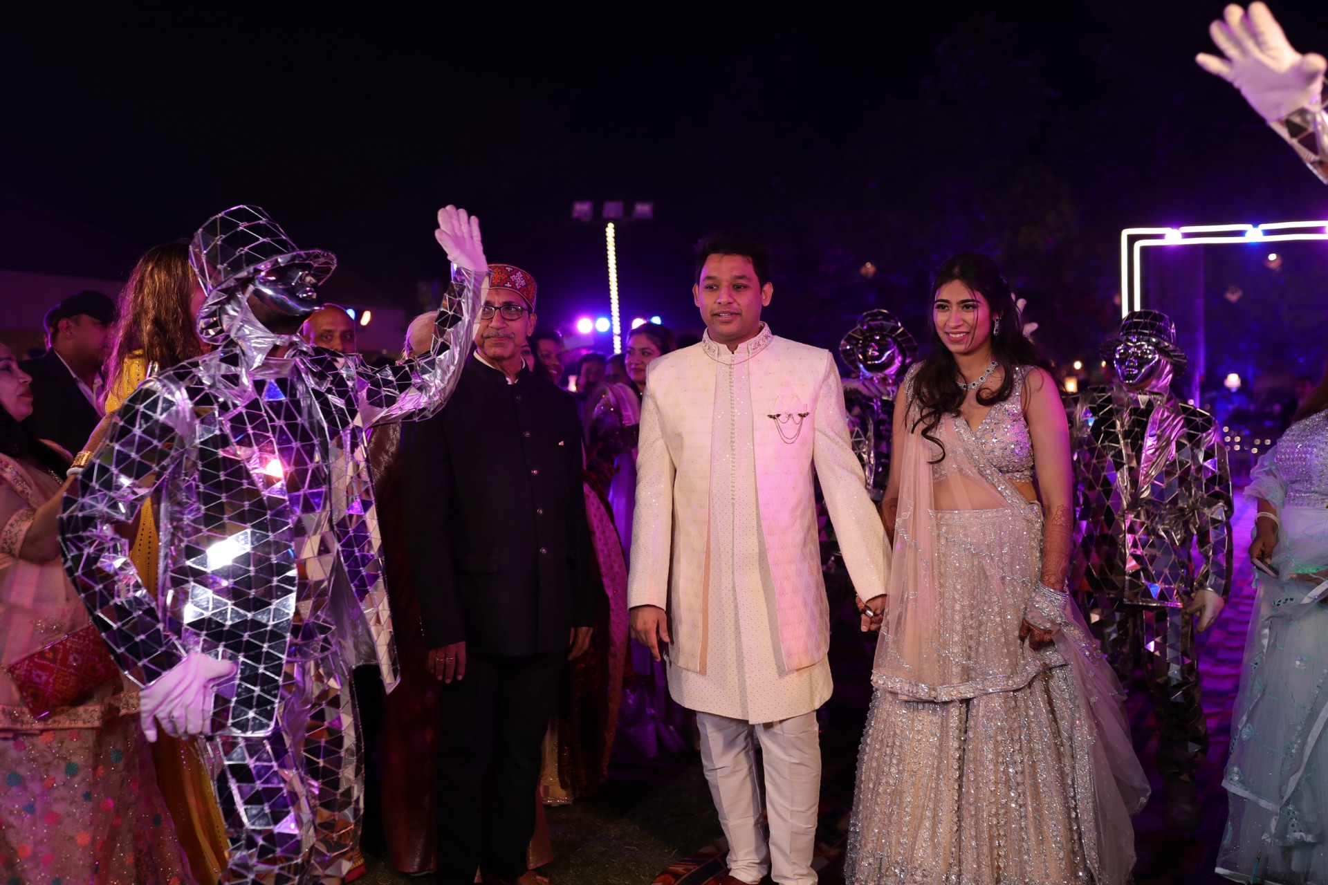 Heritage wedding celebration procession